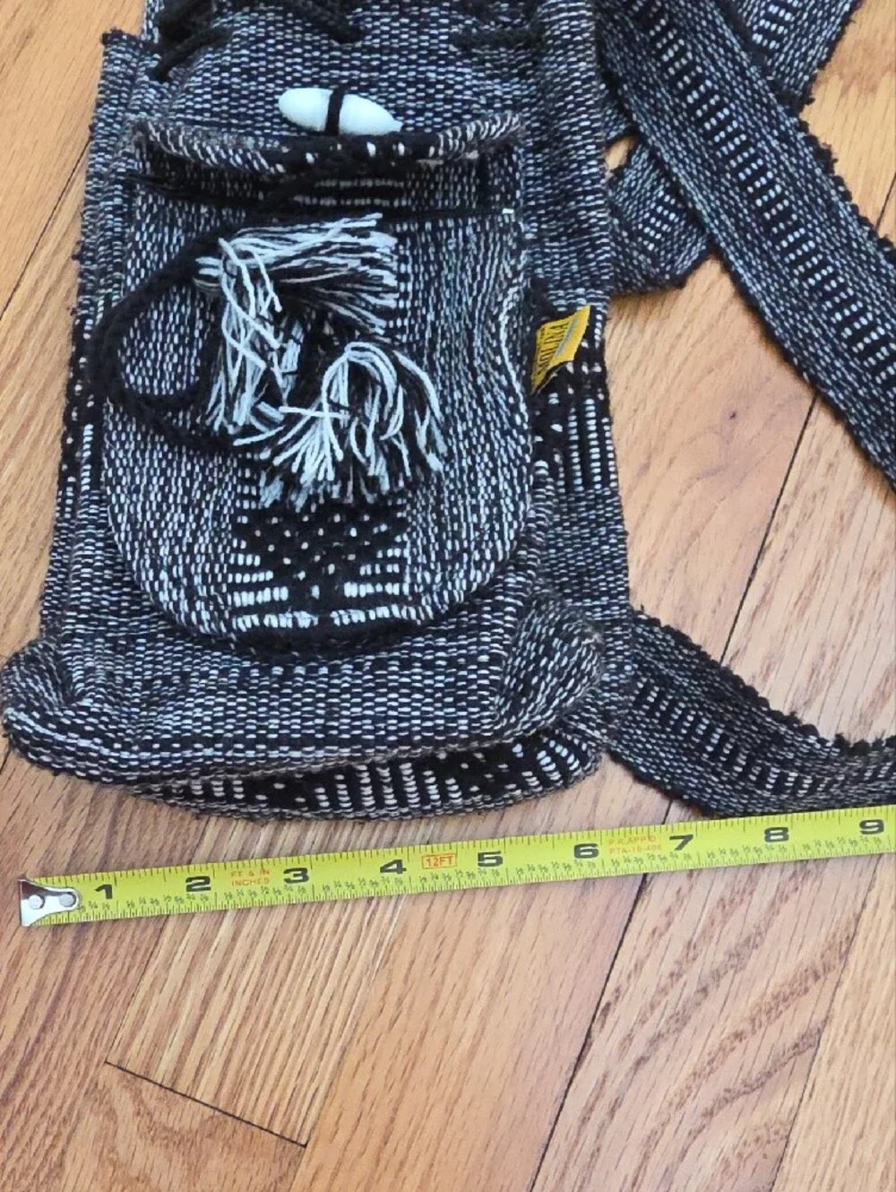 Handwoven Black & White Backpack - MOLINA